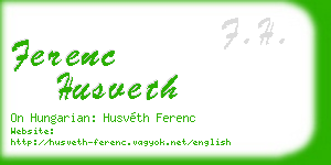 ferenc husveth business card
